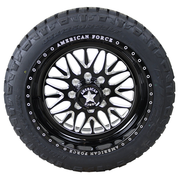 Wheel Pros American Force AFW LOCUS SS 22X12 8X170 -40 G-BLK MCH AFTJH37F25-5-20