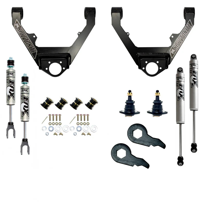 Kryptonite STAGE 3 LEVELING KIT WITH FOX SHOCKS 1/2 TON 6 LUG 1999-2006 (KRUCA99) KR99STAGE3FOX