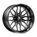 FUEL WHEELS FF122 CC 22X12 8X165 BK-MILLED -60 GLOSS BLACK MILL-MACH FFJFFC122D22-5-34