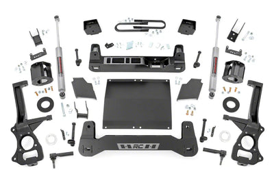 Rough Country 6 Inch Lift Kit Mono Leaf Rear Diesel GMC Sierra 1500 2WD 4WD (25-26) 26631D_A