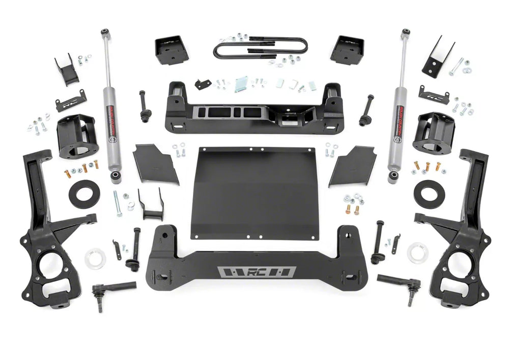 Rough Country 6 Inch Lift Kit Mono Leaf Rear Diesel GMC Sierra 1500 2WD 4WD (25-26) 26631D_A