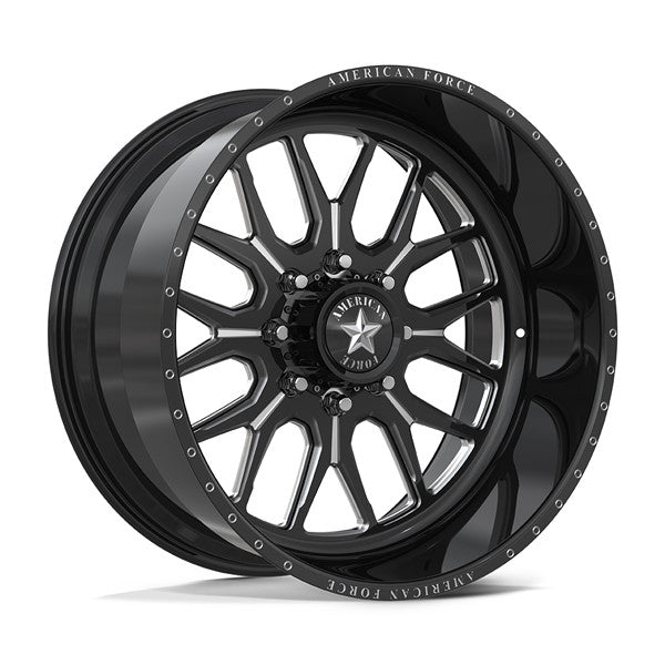Wheel Pros American Force Cast AFW TALON SS 22X12 8X180 -40 G-BLK MCH AFTJN55G24-5-21