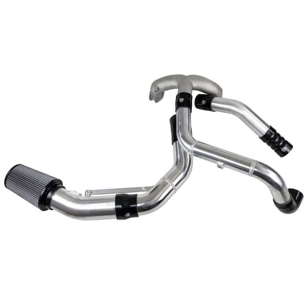 H S Motorsports 2011-2016 Ford 6.7L Scorpion Piping Kit (No Intake) (Powdercoat) (HSM Oil Feed Line for 2015 Model Year Only) 122015-2-15P