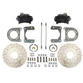 LEED Brakes Rear Disc Brake Kit  with Drilled Rotors and Black Powder Coated Calipers