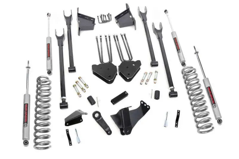 Rough Country 8 Inch Lift Kit 4 Link RR Blocks Ford F-250 F-350 Super Duty 4WD (05-07) 591.20