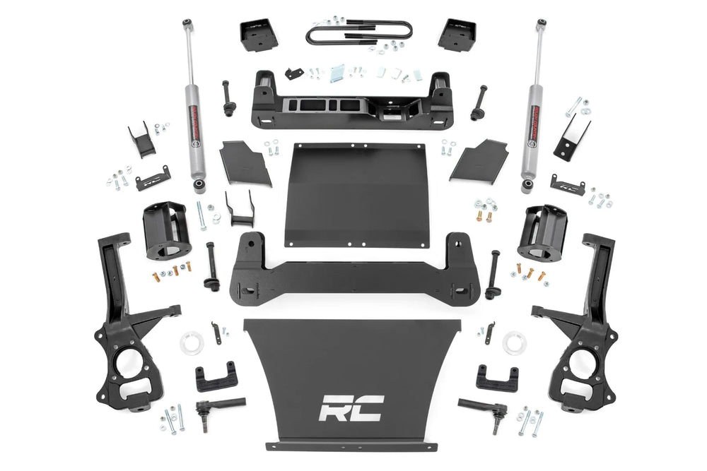 Rough Country 6 Inch Lift Kit Mono Leaf Rear Diesel Chevy Silverado 1500 4WD (25-26) 21630D_A