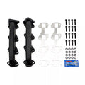 Wehrli Exhaust Manifold Kit Billet w Gaskets Hardware 01-16 Duramax Blk Ceramic Black 100363