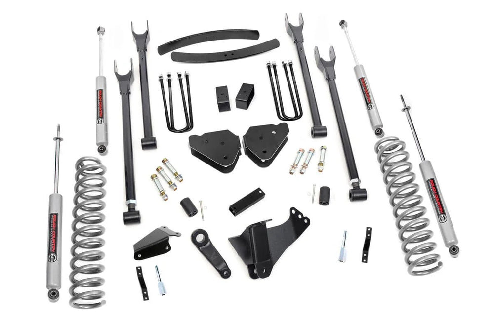 Rough Country 6 Inch Lift Kit Diesel 4 Link OVLDS Ford F-250 F-350 Super Duty (05-07) 580.20