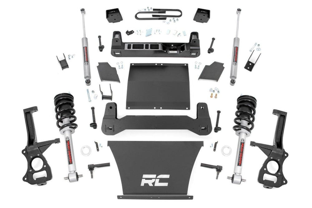 Rough Country 6 Inch Lift Kit Mono Leaf Rear N3 Struts Chevy Silverado 1500 (25-26) 21631_A