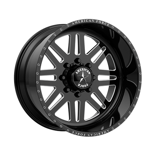 Wheel Pros American Force FF016 DL 20X10 5X5 -25 BLACK FFDFF016S71-5-34