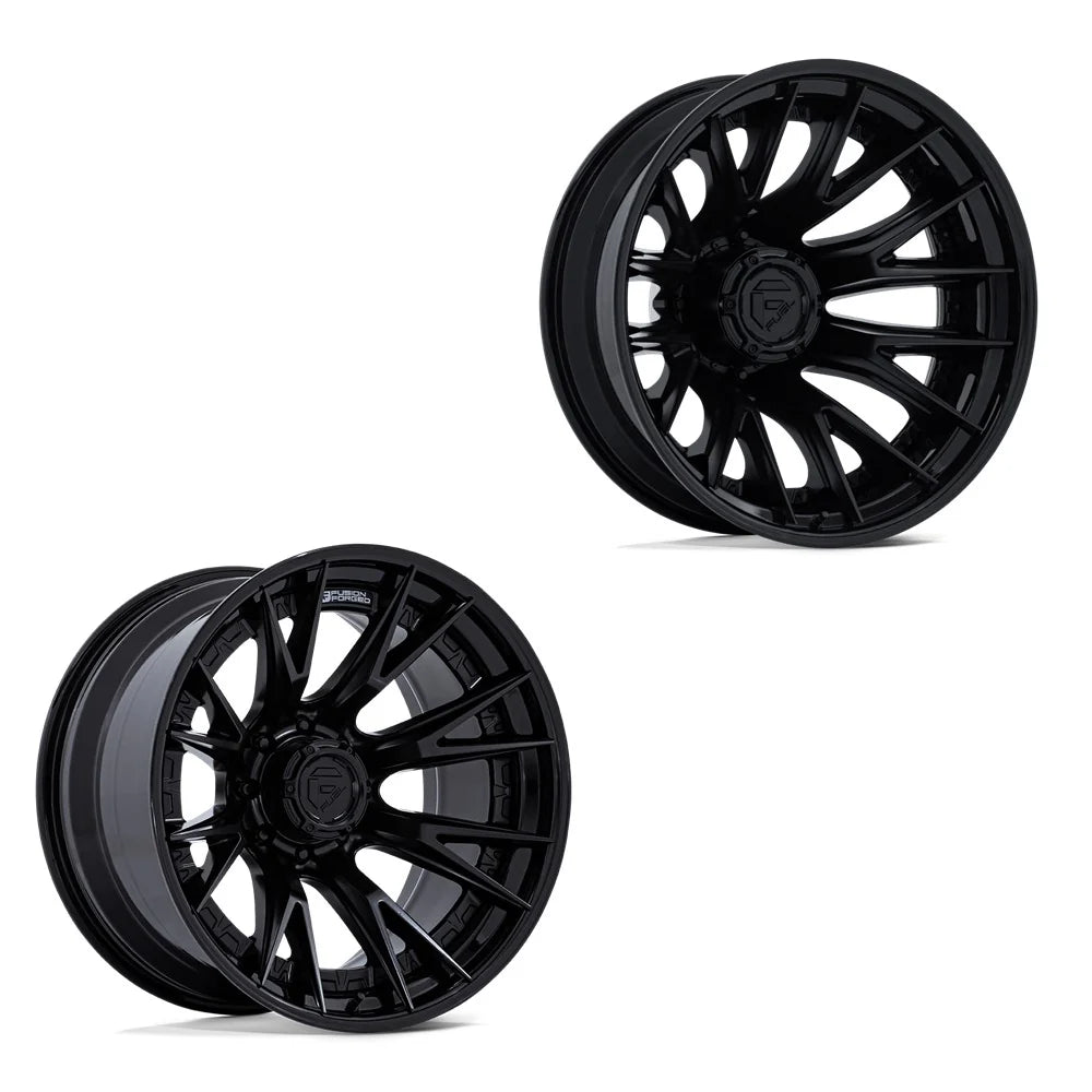 FUEL WHEELS CATALYST DRW 24X8.25 8X200 -202 MB-GB DR FUSION FORGED MATTE BLACK W GLOSS BLACK LIP D40624829235