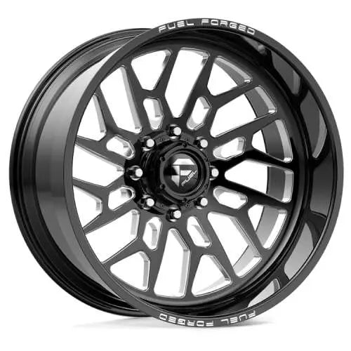 FUEL WHEELS FF113 CC 22X12 8X6.5 BLACK -60 LEFT FORGED ALUMINUM GLOSS BLACK MILL-MACH FFJFFC113LD22-5-34