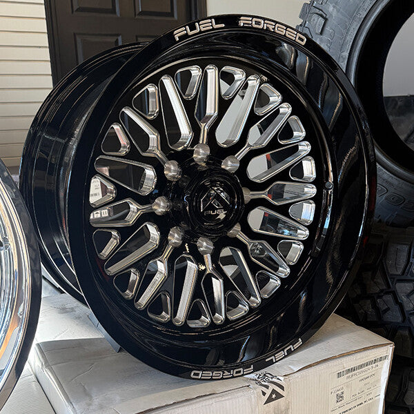 FUEL WHEELS FFC109 CCV 22X12 8X180 -50 G-BLK-MCH MONOBLOCK FORGED GLOSS BLACK MACHINED FFJFFC109G24-5-34