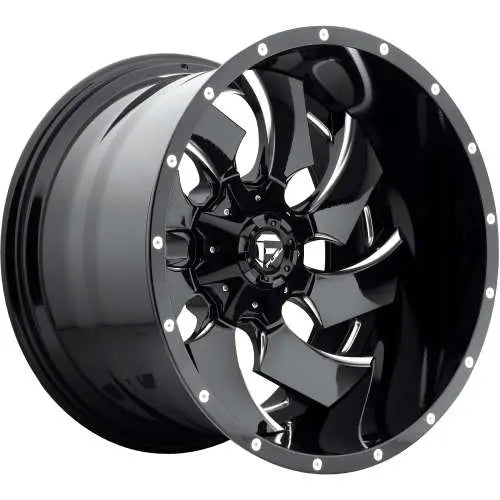 FUEL WHEELS CLEAVER 22X8.25 8X200 NB 142.3 -199MM CAST ALUMINUM GLOSS BLACK MILLED D23922829235BL