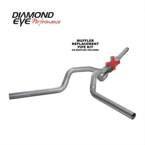 Diamond Eye K4312A-1-RP Aluminized Steel Race Pipe Exhaust System Kit