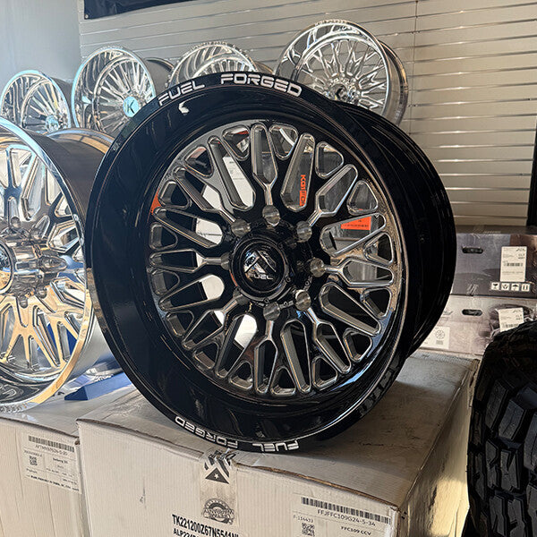 FUEL WHEELS FFC109 CCV 22X12 8X6.5 -50 G-BLK-MCH MONOBLOCK FORGED GLOSS BLACK MACHINED FFJFFC109D22-5-34