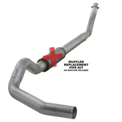 Diamond Eye K5216A-1-HX40-RP Aluminized Race Pipe Exhaust System Kit for HX40 Turbo