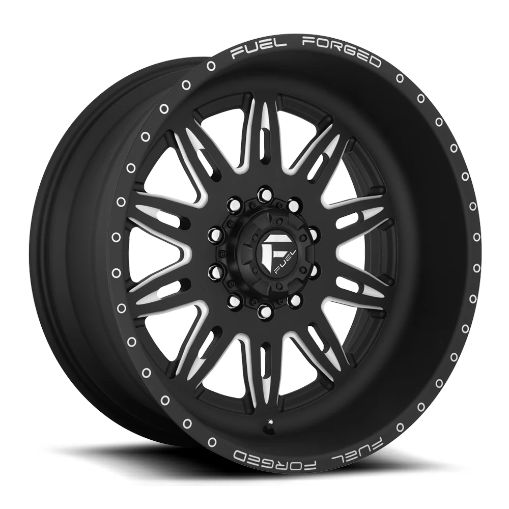 FUEL WHEELS FF26 20X10 8X6.5 NBL 4.50 121.6 -25MM MONOBLOCK FORGED GLOSS BLACK MILLED DE2620008D45