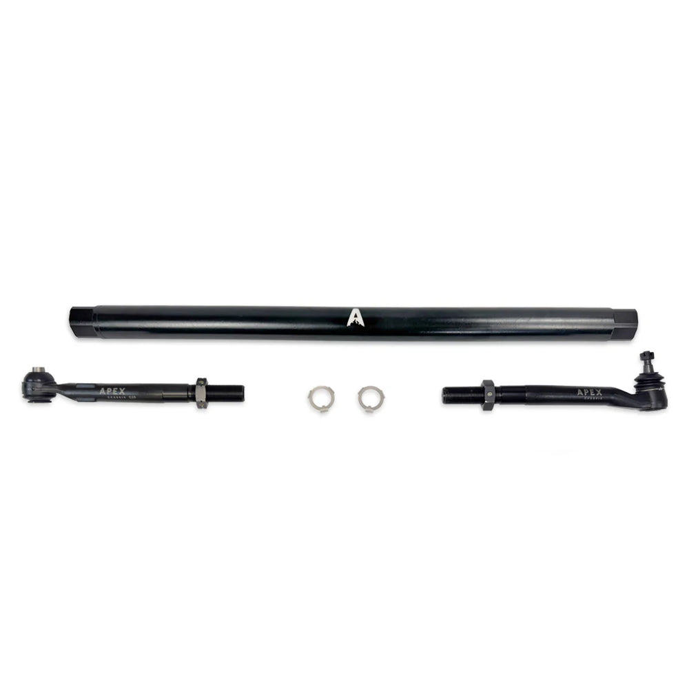 Apex Chassis Heavy Duty ProLock Black Aluminum Tie Rod Assembly Fits: 05-25 F250/F350 Super Duty Apex Chassis KIT372-BLK