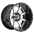 FUEL WHEELS MAVERICK 24X8.25 8X6.5 125 PGB RR -236 CAST ALUMINUM CHROME W GLOSS BLACK LIP D260248282LB