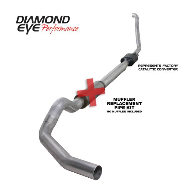 Diamond Eye K5314A-1-RP Aluminized Race Pipe Exhaust System Kit