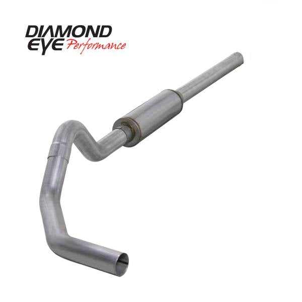 Diamond Eye KIT 4 CAT-BACK SINGLE; ALUMINIZED: 2004.5-2007.5 DODGE CUMMINS 600 NO MUFFLER K4234A-2