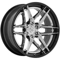 FUEL WHEELS FLIGHT 20X10 6X135 87 -18 CHROME-GB-LP FUSION FORGED CHROME W GLOSS BLACK LIP FC408PB20106318N
