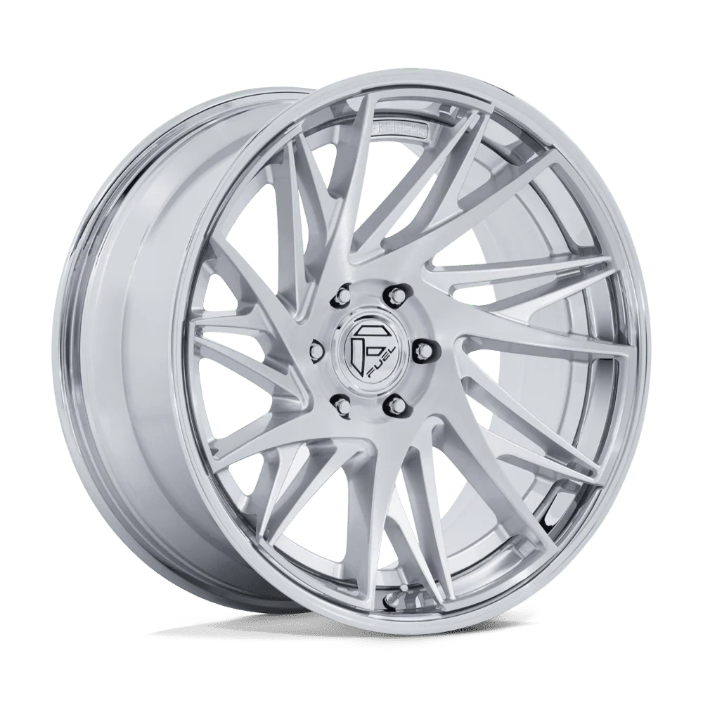 FUEL WHEELS DYNAMO 24X10 6X135 87 0 G-SLV-BRS CH-LP FUSION FORGED GLOSS SILVER BRUSHED W CHR-LP FC405RP24106300