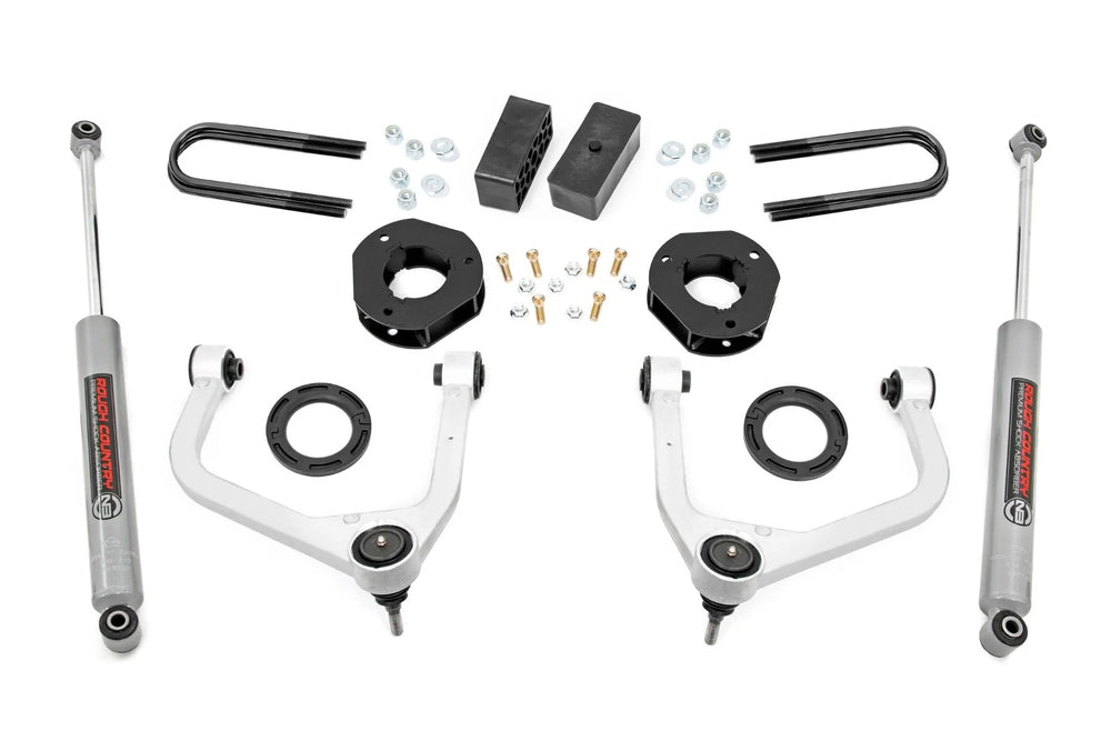 Rough Country 3.5 Inch Lift Kit Mono Leaf Rear GMC Sierra 1500 2WD 4WD (2019-2024) 28830
