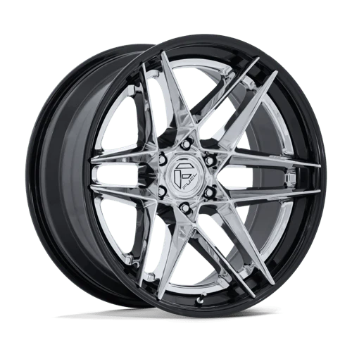 FUEL WHEELS FLIGHT 22X9.5 6X135 87 20 CHROME-GB-LP FUSION FORGED CHROME W GLOSS BLACK LIP FC408PB22956320