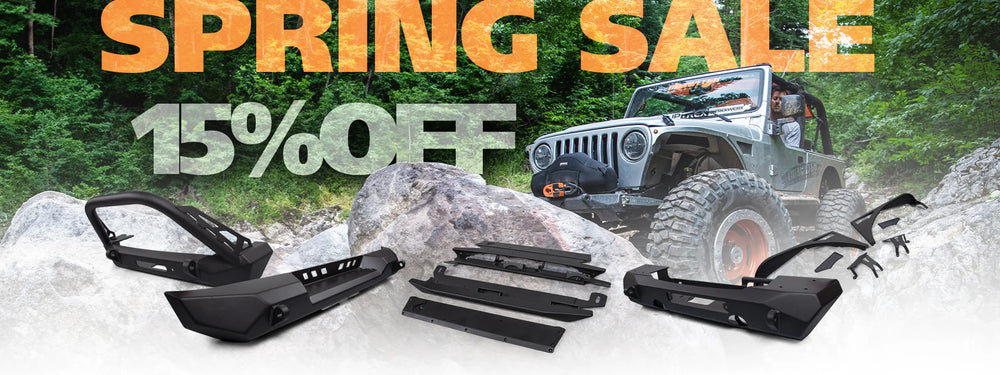Crawltek 2007-2018 Jeep Wrangler JK Pyro Fullwidth Rear Bumper - Black - JK20301