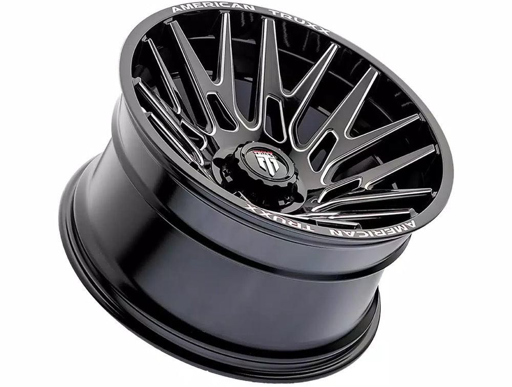 AMERICAN TRUXX EVOLUTION AT1919 GLOSS BLACK MILLED 22X12 8-170 -44MM 125.2MM
