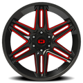 Vision Wheel 6-135 GBMS W RED TINT VIS RAZ 363-24236GBMR-51
