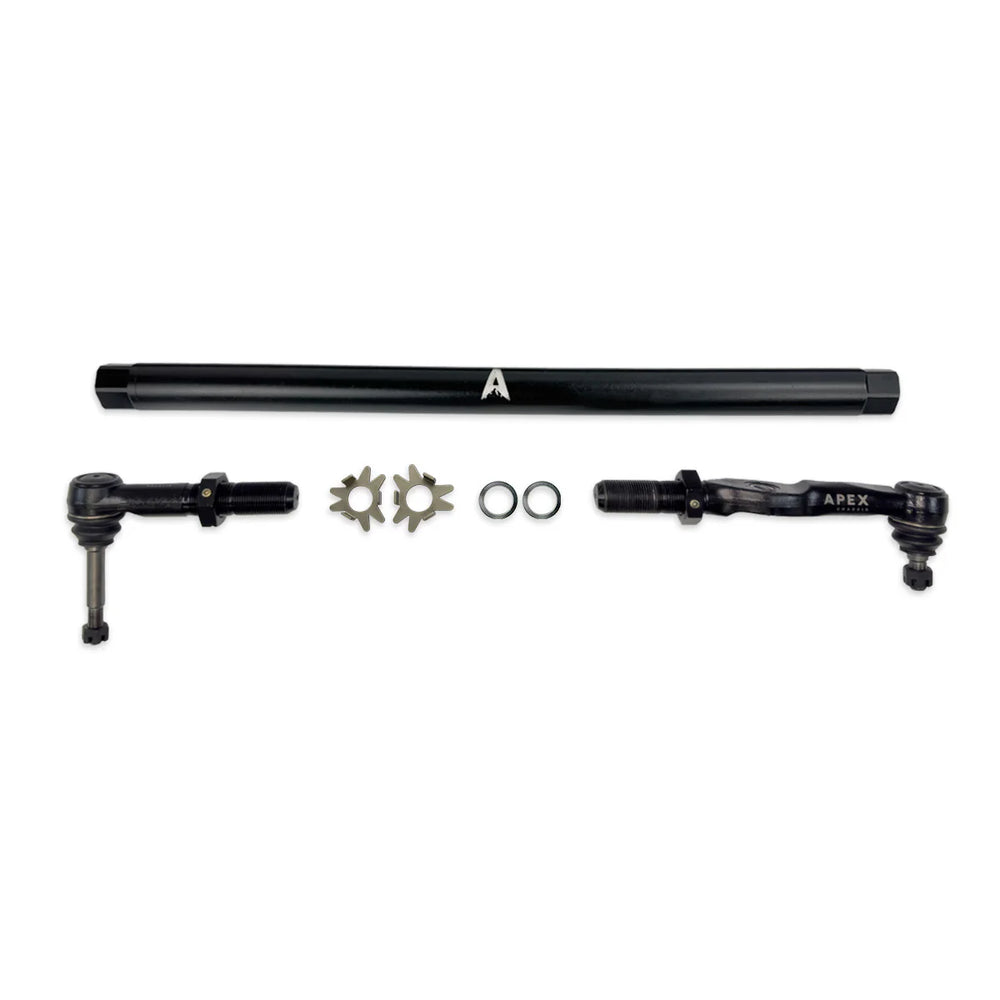 Apex Chassis Heavy Duty Black Aluminum Drag Link Assembly Fits: 05-16 F250/F350 Super Duty Apex Chassis KIT371-BLK