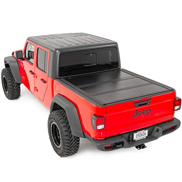 Rough Country GM Hard Tri-Fold Bed Cover 6.5 Ft Bed 14-18 Chevy/GMC 1500 Rough Country Textured Black 2WD 4WD 45214650A