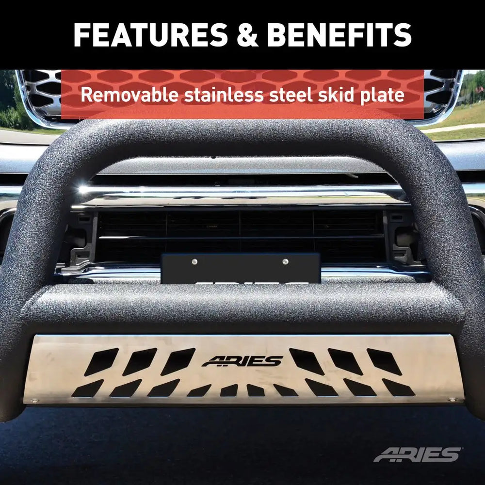 1115 SILVERADO 2500/3500 (ALUMINUM TEXTURED BLACK) 4 IN BULL BAR