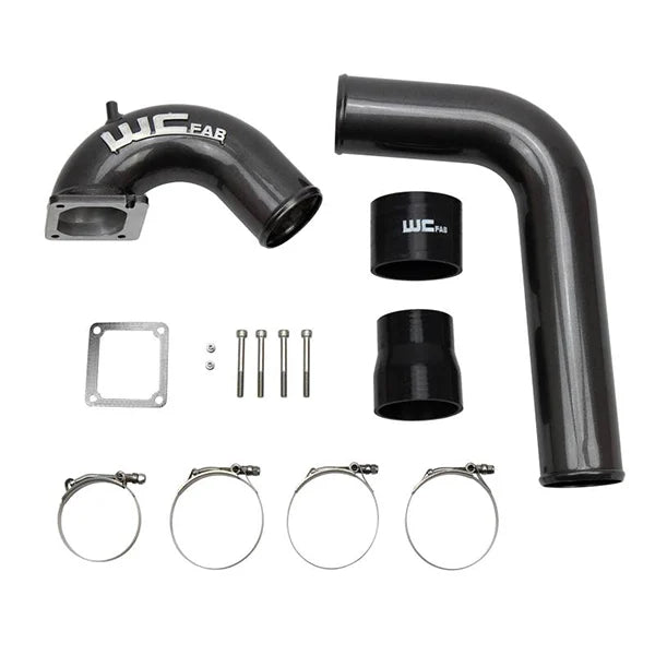 Wehrli Intake Horn 3.5in. and Driver IC Pipe 2003-2007 Cummins 5.9L Fine Tex Black Fine Texture Black 100528-FTB