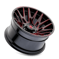 AMERICAN TRUXX EVOLUTION AT1919 GLOSS BLACK PRIZM RED 22X12 8-170 -44MM 125.2MM