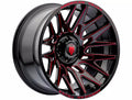 AMERICAN TRUXX EVOLUTION AT1919 GLOSS BLACK PRIZM RED 22X12 6-135 -44MM 87.1MM