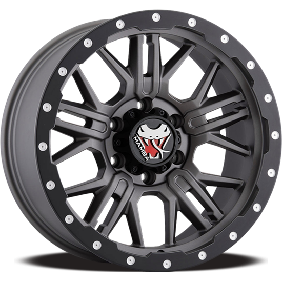 Mamba M25 17x9 6x139.7 ET12 Matte Grey w/ Black Lip Edge