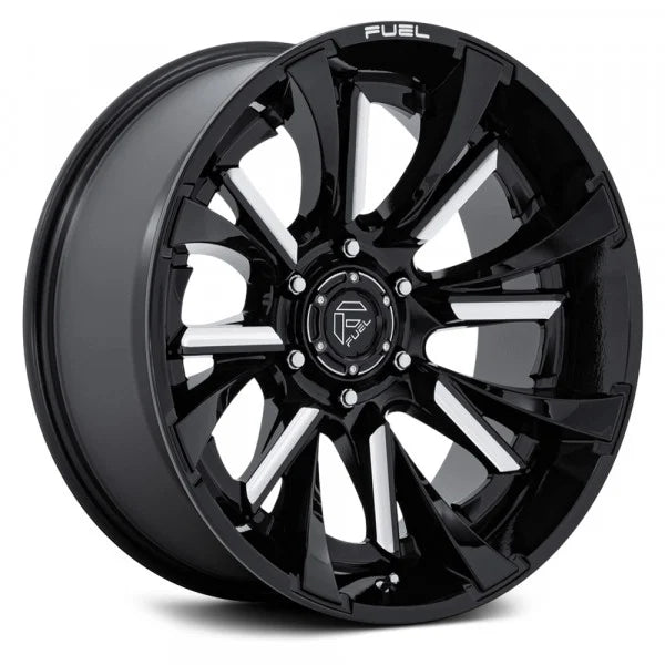 FUEL WHEELS TANTRUM 22X10 8X170 125 -18 G-BLK-MILL CAST ALUMINUM GLOSS BLACK MILLED FC895BE22108718N