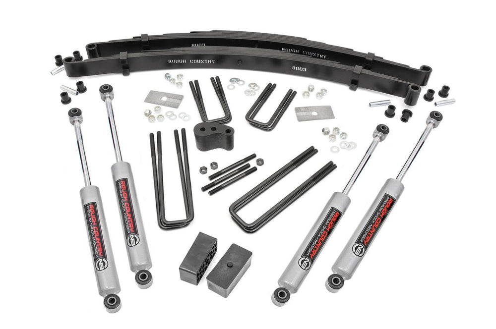 Rough Country 4 Inch Lift Kit Rear Blocks Dodge W100 Truck W200 Truck 4WD (1970-1974) 300.20