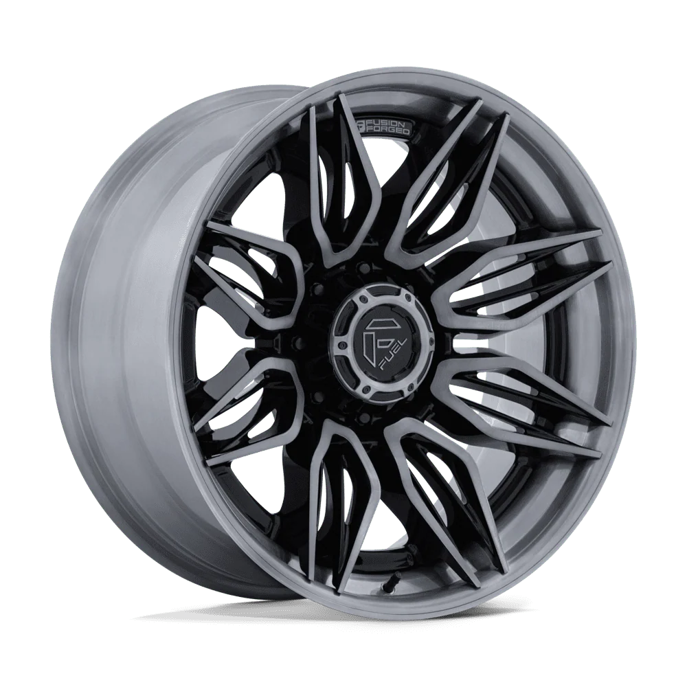 FUEL WHEELS MUTINY 22X10 8X170 125 0 G-BLK BRDT FUSION FORGED GLOSS BLACK BRUSHED DARK TINT FC404BT22108700