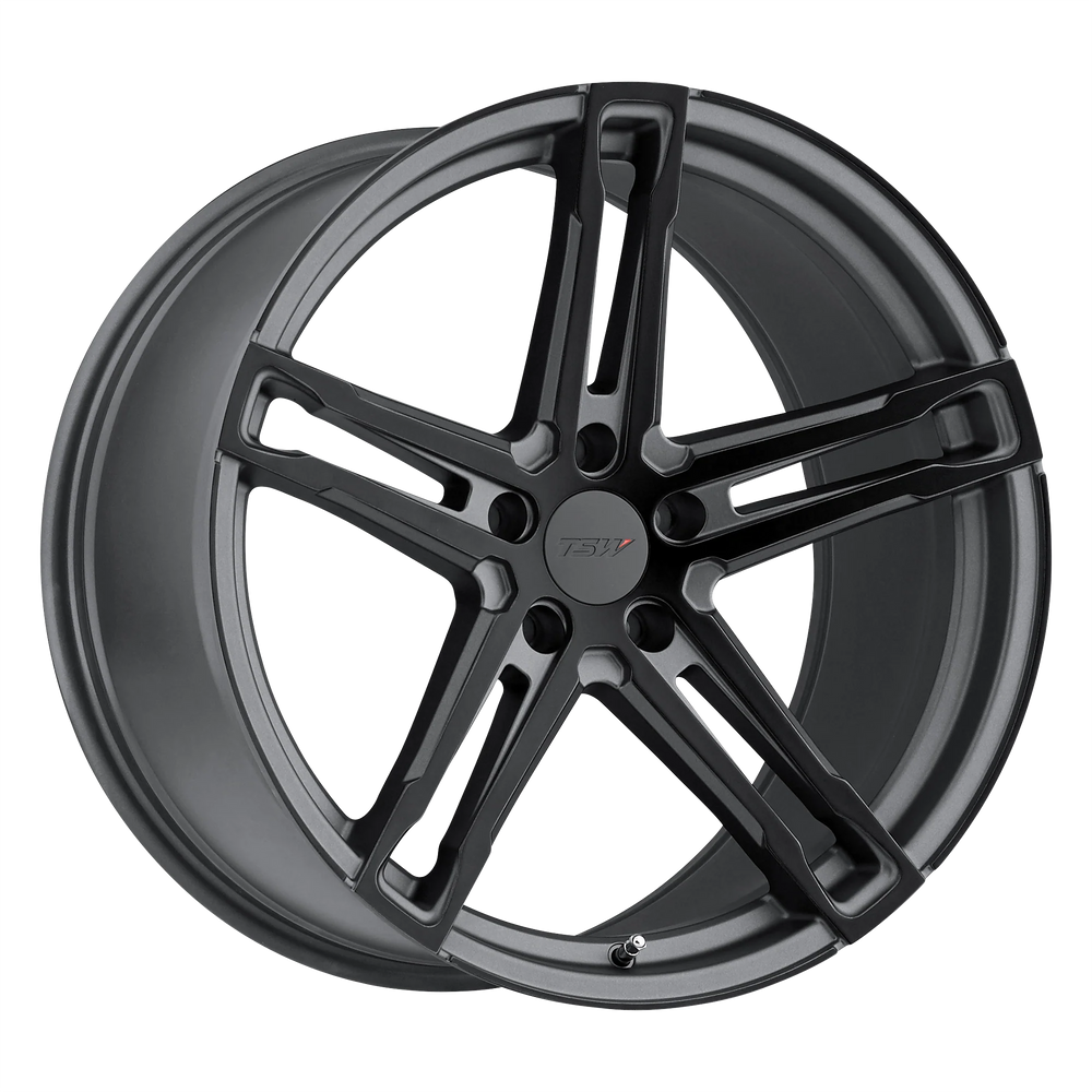 ~(29 lbs. 22X22X12)~ TSW MECHANICA 20x10.0 5/120 ET35 CB76.1 MATTE GUNMETAL W/MATTE BLACK FACE