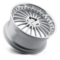 ~(44 lbs. 24X24X11)~ TSW SILVERSTONE 22x9.0 5/120 ET35 CB76.1 SILVER W/MIRROR CUT FACE AND LIP