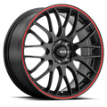 Maxxim Maze 18x7.5 10x100/114.3 ET45 Black/Red Stripe