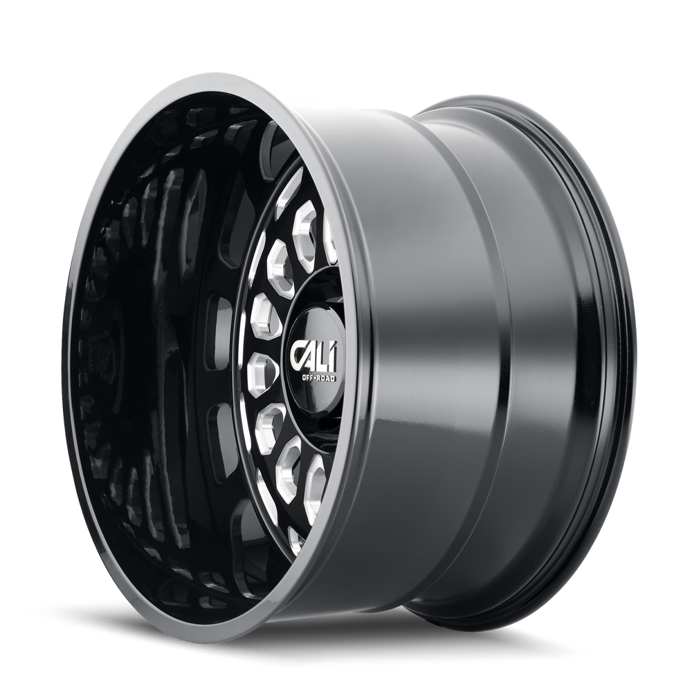 CALI OFF-ROAD PARADOX 9113 GLOSS BLACK MILLED SPOKES 22X12 6-135 -51MM 87.1MM