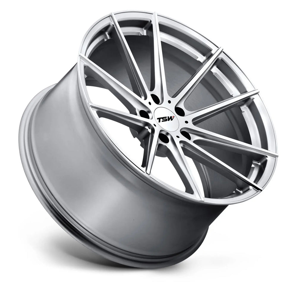 ~(49 lbs. 22X22X12)~ TSW BATHURST 20x10.0 5/114.3 ET40 CB76.1 SILVER W/MIRROR CUT FACE