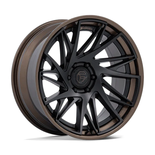 FUEL WHEELS DYNAMO 20X10 5X5 71 -18 M-BLK BRNZ-LP FUSION FORGED MATTE BLACK W G-BRONZE LIP FC405MZ20105018N