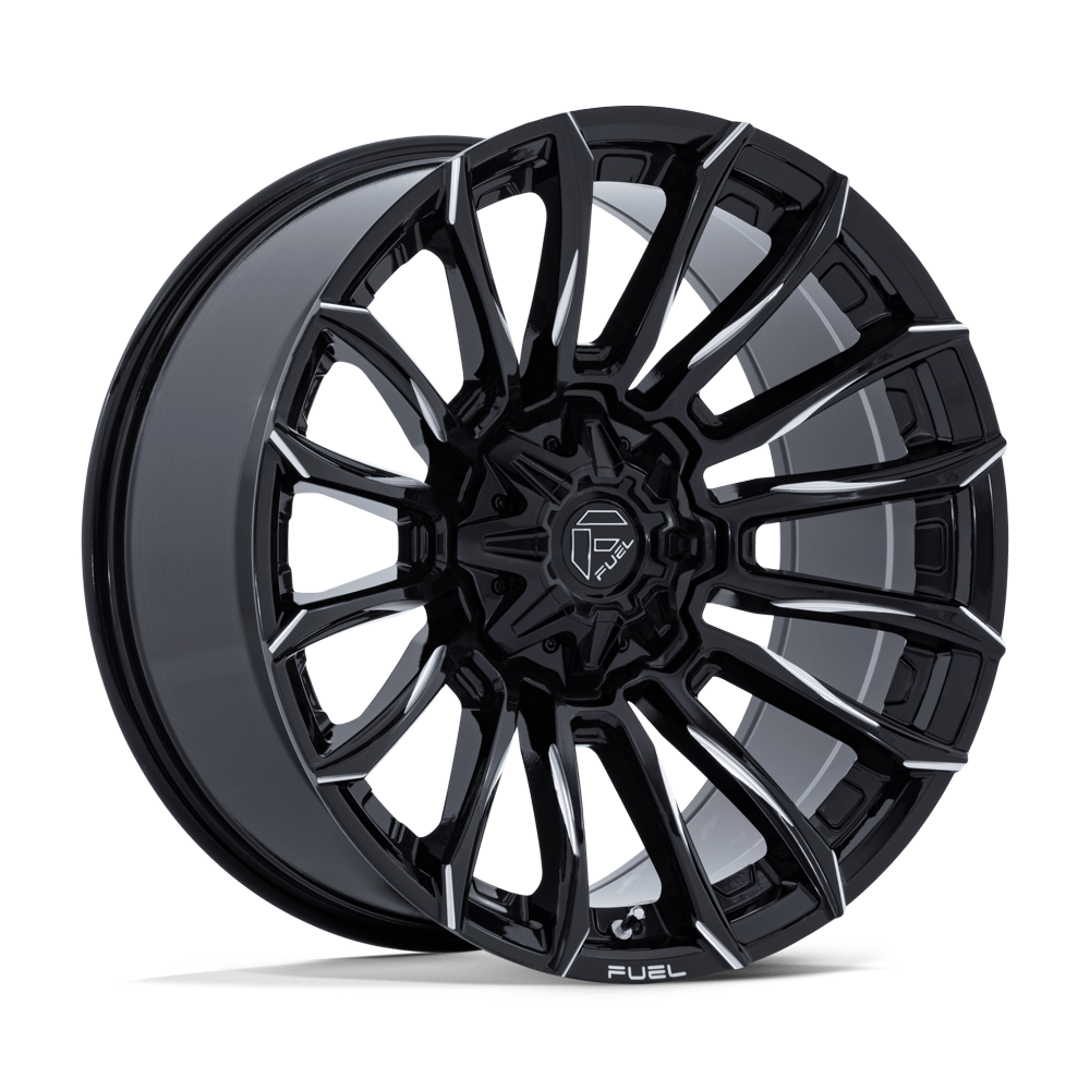 FUEL WHEELS BLADE 20X9 8X6.5 125 20 G-BLK-MILL CAST ALUMINUM GLOSS BLACK MILLED FC889BE20908020
